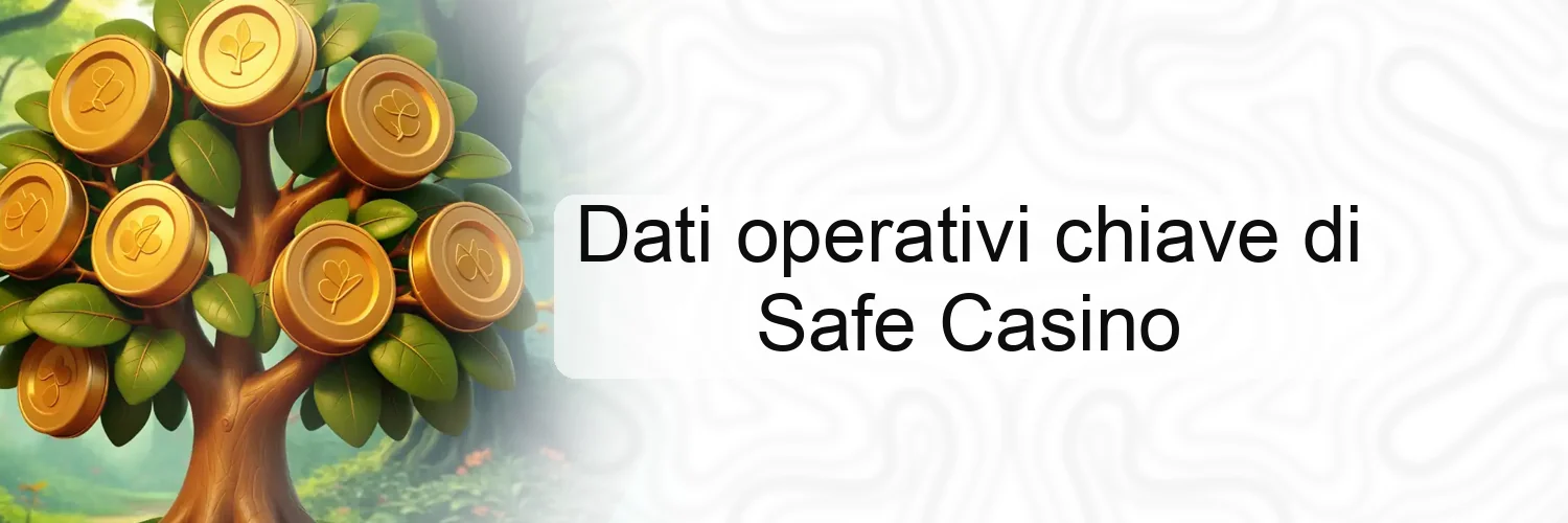 Dati operativi chiave di Safe Casino Dati operativi chiave di Safe Casino